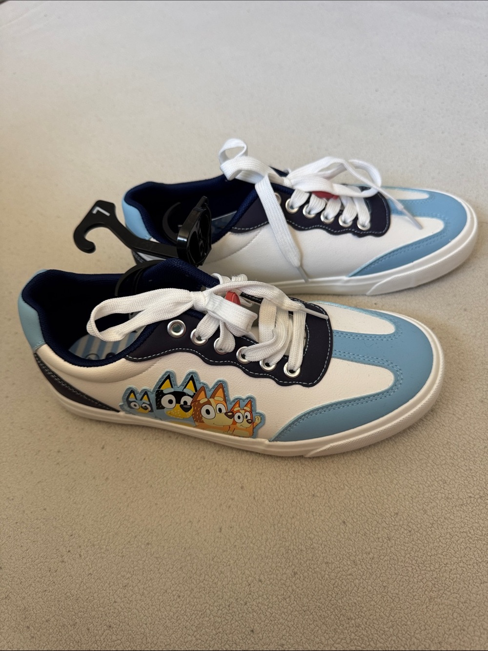 Ground Up Women’s Bluey Light Blue & White Lace-Up Athletic Sneakers